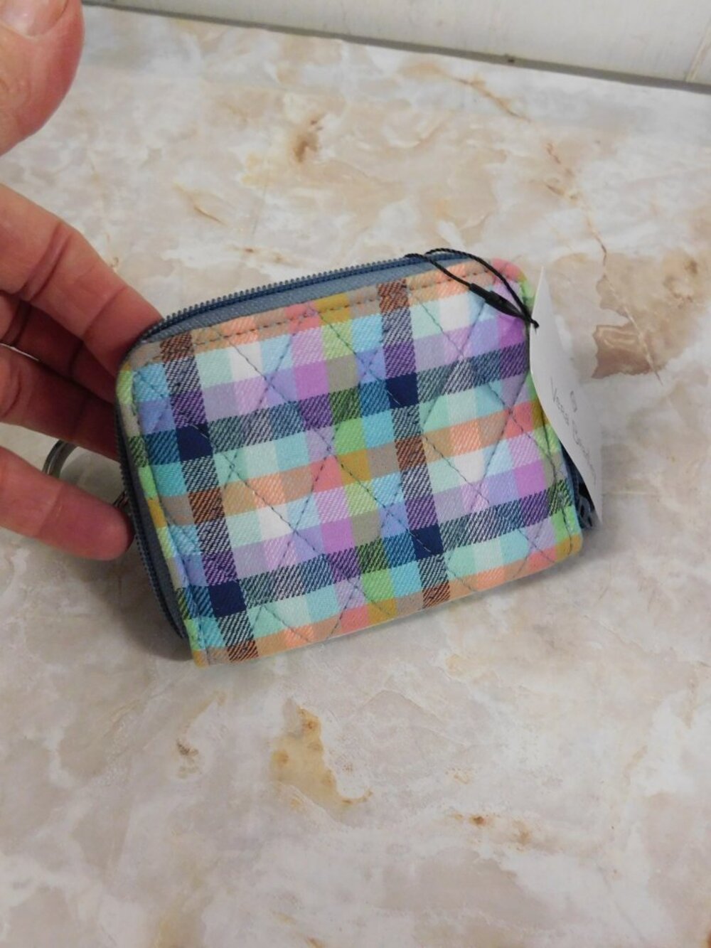 Vera Bradley Zip Around Wallet & Petite Zip Around Wallet NEW RFID Gingham Plaid - Picture 7 of 11